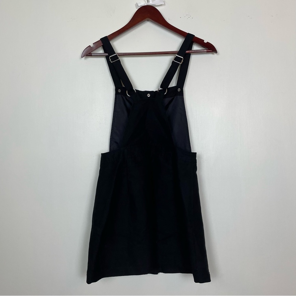 Divided Womens H&M Overall Skirt Size 4 Black Button Up Adjustable Fall Normcore - Picture 5 of 7